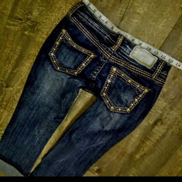 Shyanne Jeans Size 25 Skinny Cuff Crop Embellished - Picture 8 of 11